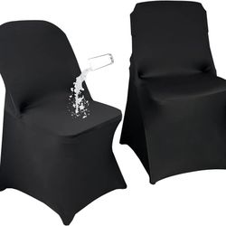 40PCS Stretch Spandex Folding Waterproof Chair Covers,Universal Fitted Chair Cover Protector for Wedding Party Banquet Holidays Celebration Decoratio(