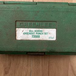 Green Lee Ball Bearing Knock Out Punch Set 735BB