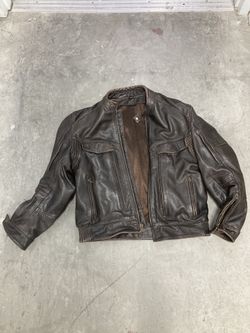 Leather motorcycle jacket
