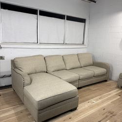 3-Piece Sectional Couch with Ottoman