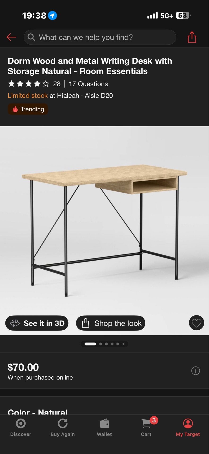 Table desk new in box!