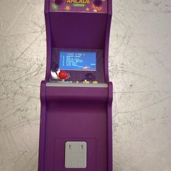 Arcade Retro Game with 100 Games in 1, 18"H Purple ARCADE MACHINE TESTED WORKS, missing back battery cover