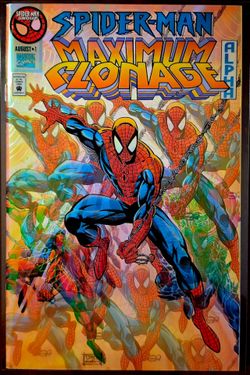 Spider-man: Maximum Clonage Alpha #1🔑 Marvel Comics '95 Chromium Cover NM 🔥🔥