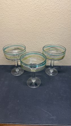 Hand-Blown Mexican margarita glasses