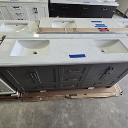 Modern 72” bathroom vanity now available