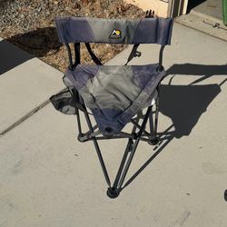 Tripod stool in grey and Blue
