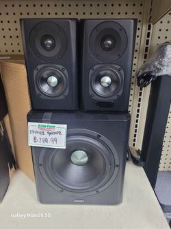 Edifier S351DB 2.1 Speaker System featuring Two Bookshelf Satellite Speakers and an 8-inch Subwoofer