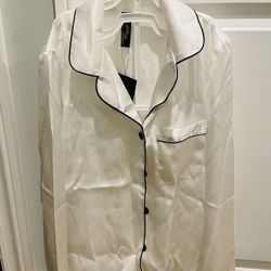 New White Bridal Pajama Set (size Small)