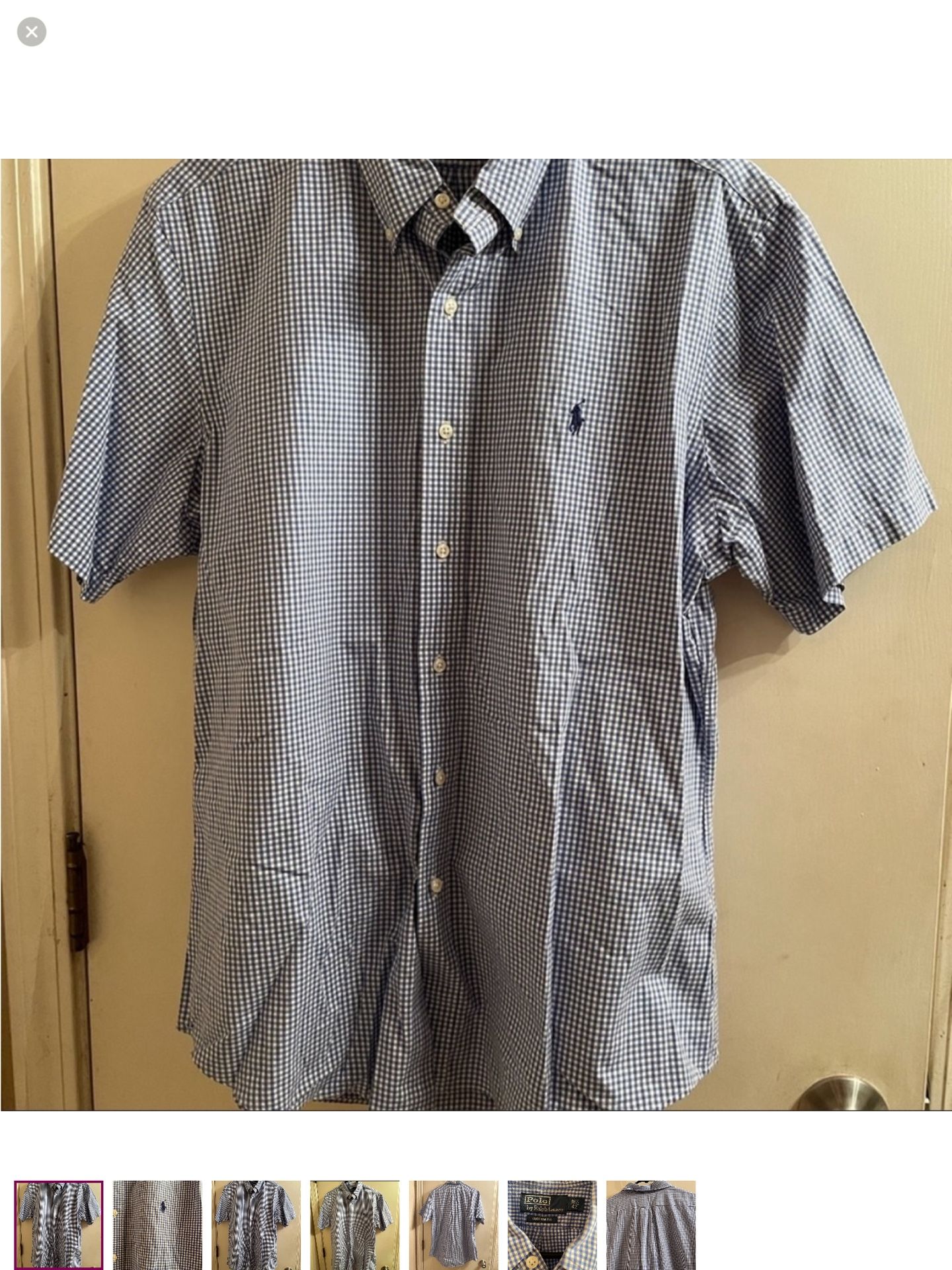 Polo By Ralph Lauren Casual Button Down Shirt Size 16 & 1/2/ /42