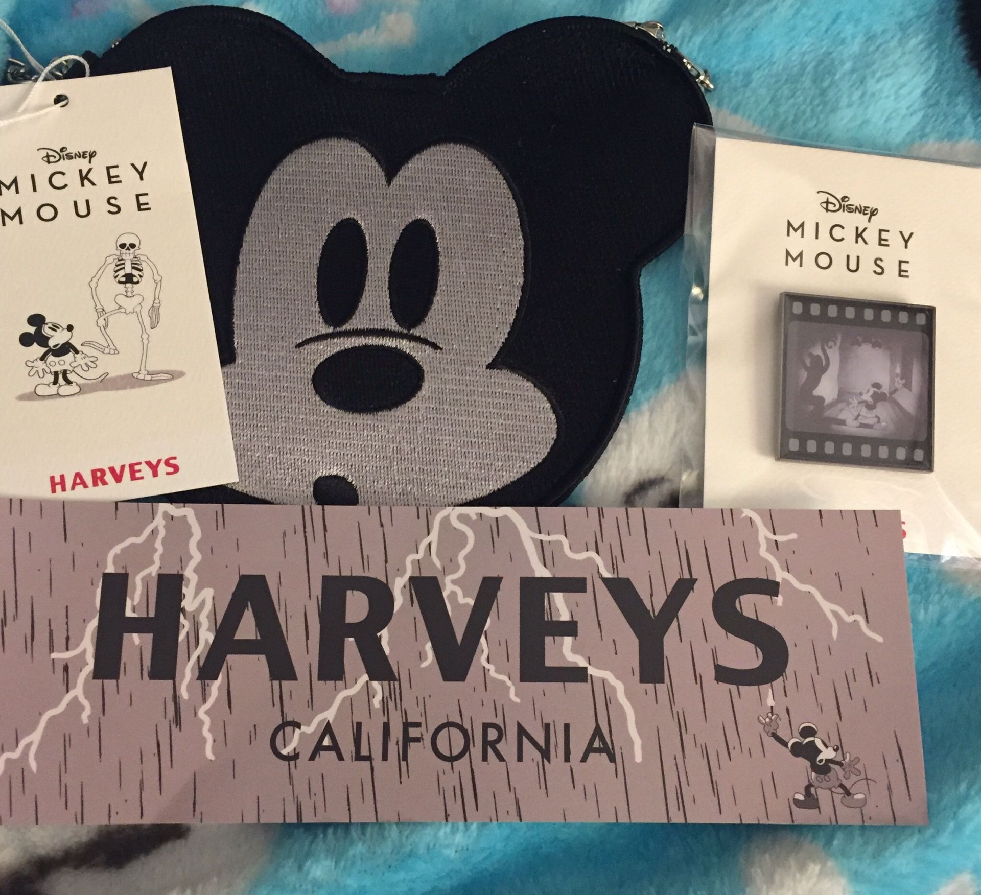 Harveys Mickey Spooky Coin Purse Enamel Pin Sticker Disney