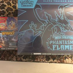 Phantasmal Flames ETB And Surging Sparks Booster Bundle