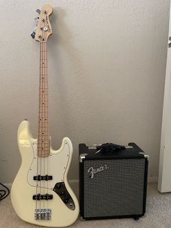 Bass - Squire Affinity Jazz + Amp