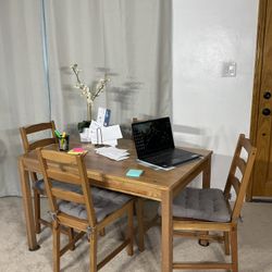Ikea Compact Kitchen Dining Table & 4 Chairs 