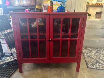**FREE PICK UP ONLY** Small Red Cabinet