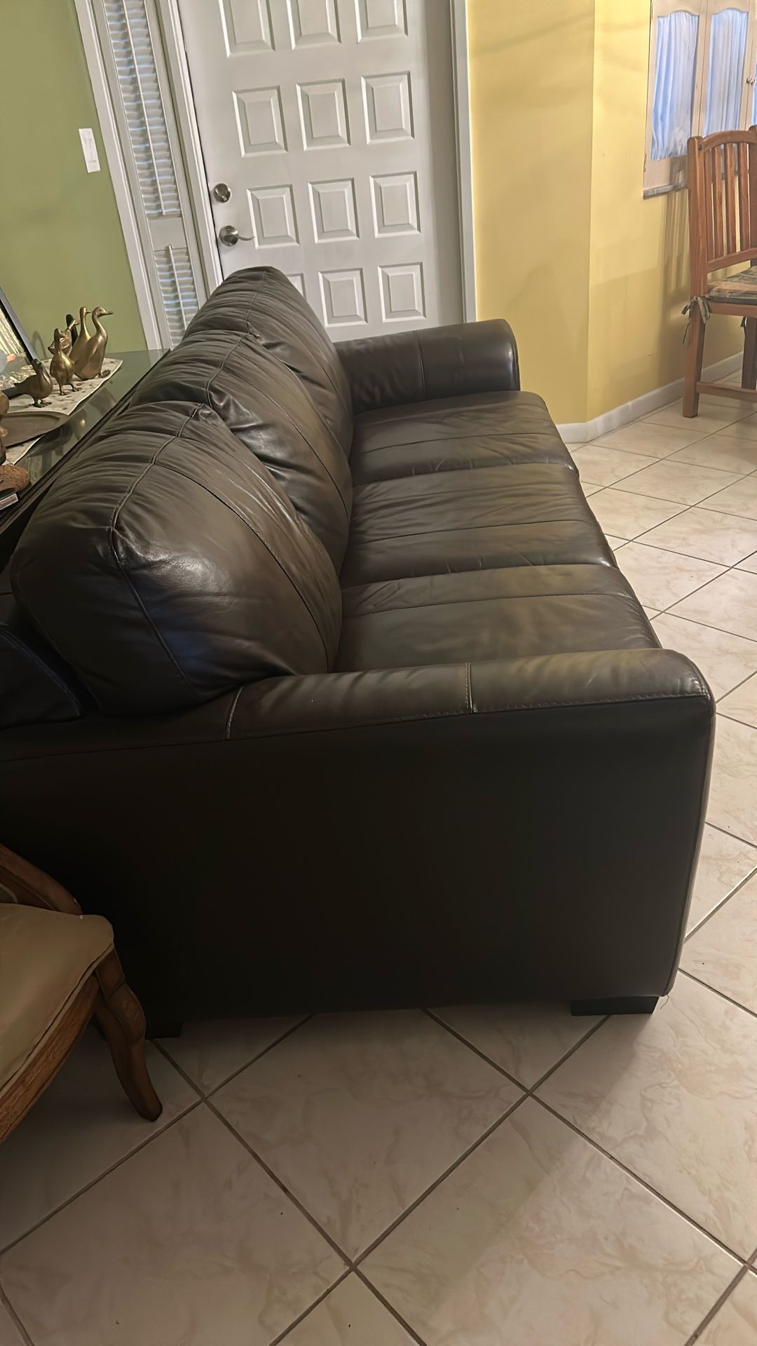 Brown Sofa Fake Leather