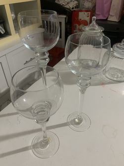 Candeleros/copas de vidrio