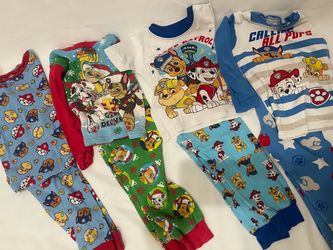 4T PAW Patrol Toddler Pajama Sets Lot of 3
