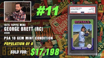 1975 Topps Baseball Mini George Brett $3500 (Rare Mint Condition)