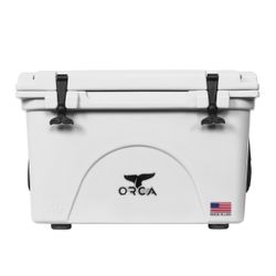 ORCA 40 Quart Hard Cooler Insulated Portable Ice Chest, White