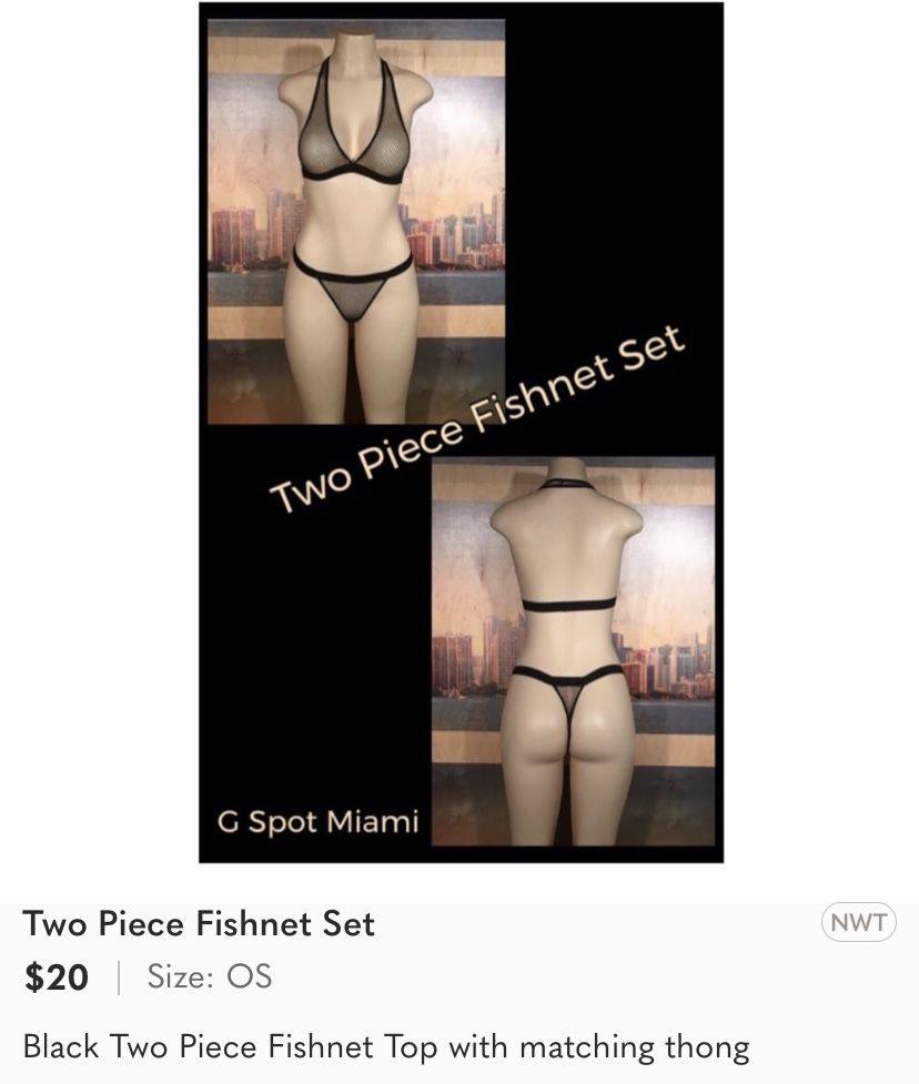 Two Piece Fishnet Set