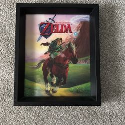 2016 The Legend Of Zelda 3D Shadow Box Art Print Decor With Black Frame