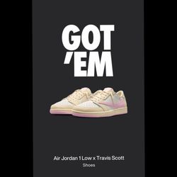 Travis Scott Jordan 1 Shy Pink 13C