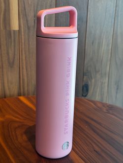 Starbucks x MiiR Pink Stainless Steel Water Bottle – Rare Minimalist Design – Excellent Condition