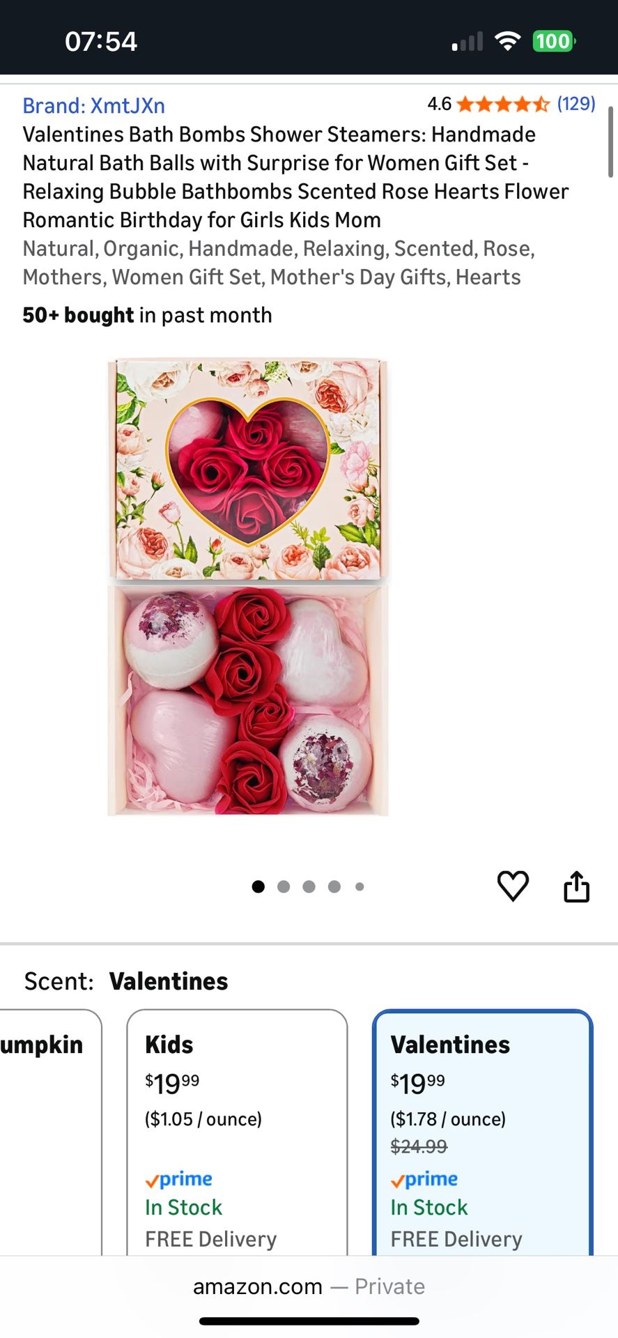 Valentines Bath Bombs Shower Steamers: Handmade Natural Bath Balls with Surprise for Women Gift Set - Relaxing Bubble Bathbombs Scented Rose Hearts Fl