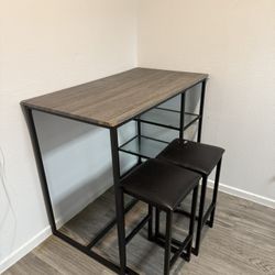 Table With Barstools 
