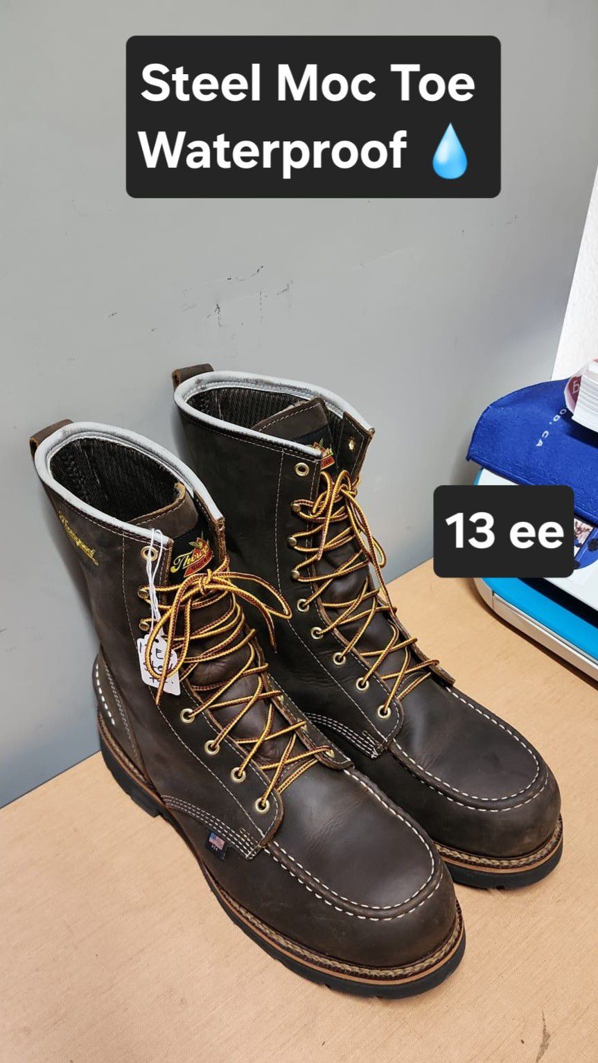 Thorogood Work Boot Size 13 ee STEEL MOC TOE 