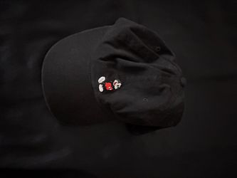 Black Dad Hat with Cartoon Embroidery