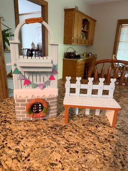 American Girl Hot Cocoa Stand and Bench Set