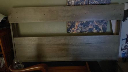 Rustic Wood Bed Headboard