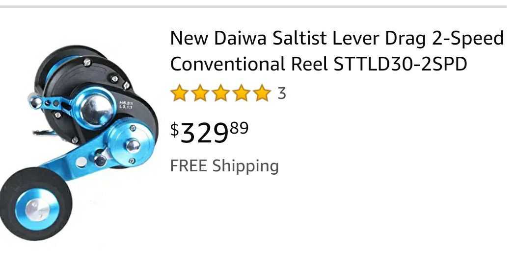 Daiwa Ld30 saltist 2speed saltwater fishing reel