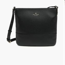 Kate Spade New York Southport Avenue Cora Crossbody Bag Black Pebbled Leather