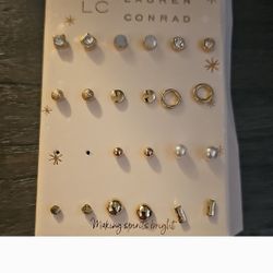 Lauren Conrad Gold And Pearl Stud Earrings 