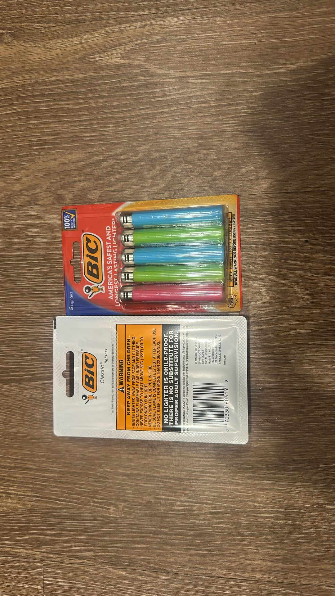BIC Classic Lighters 5-Pack – Assorted Colors