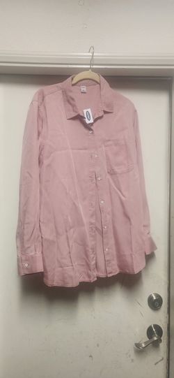 Pink Old Navy Button Up Top Women's Size Large 