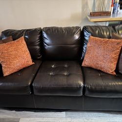 Brown Leather Couch