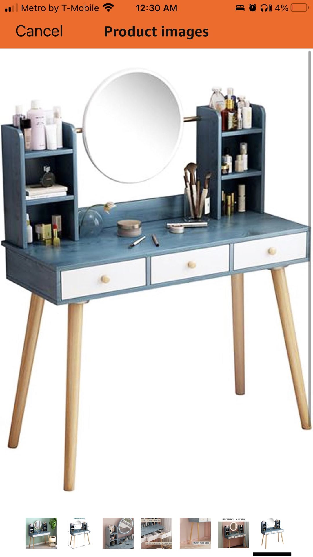 Makeup Vanity Desk with Mirror