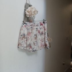 Avec High Waisted Pleated Mini Skort SZ S