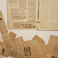 Vintage/Antique Scrapbook 18 Pages Of Newspaper Articles
