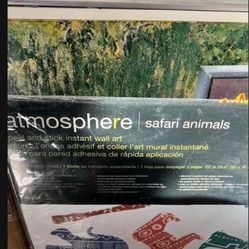 ATMOSPHERE JUNGLE SCENE  PEEL-OFF WALL ART - NEW