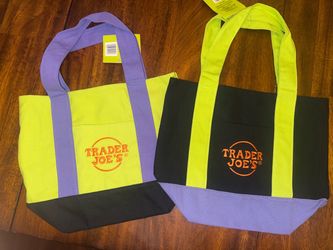 Trader Joe's Mini Canvas Tote Bags – Set of 2