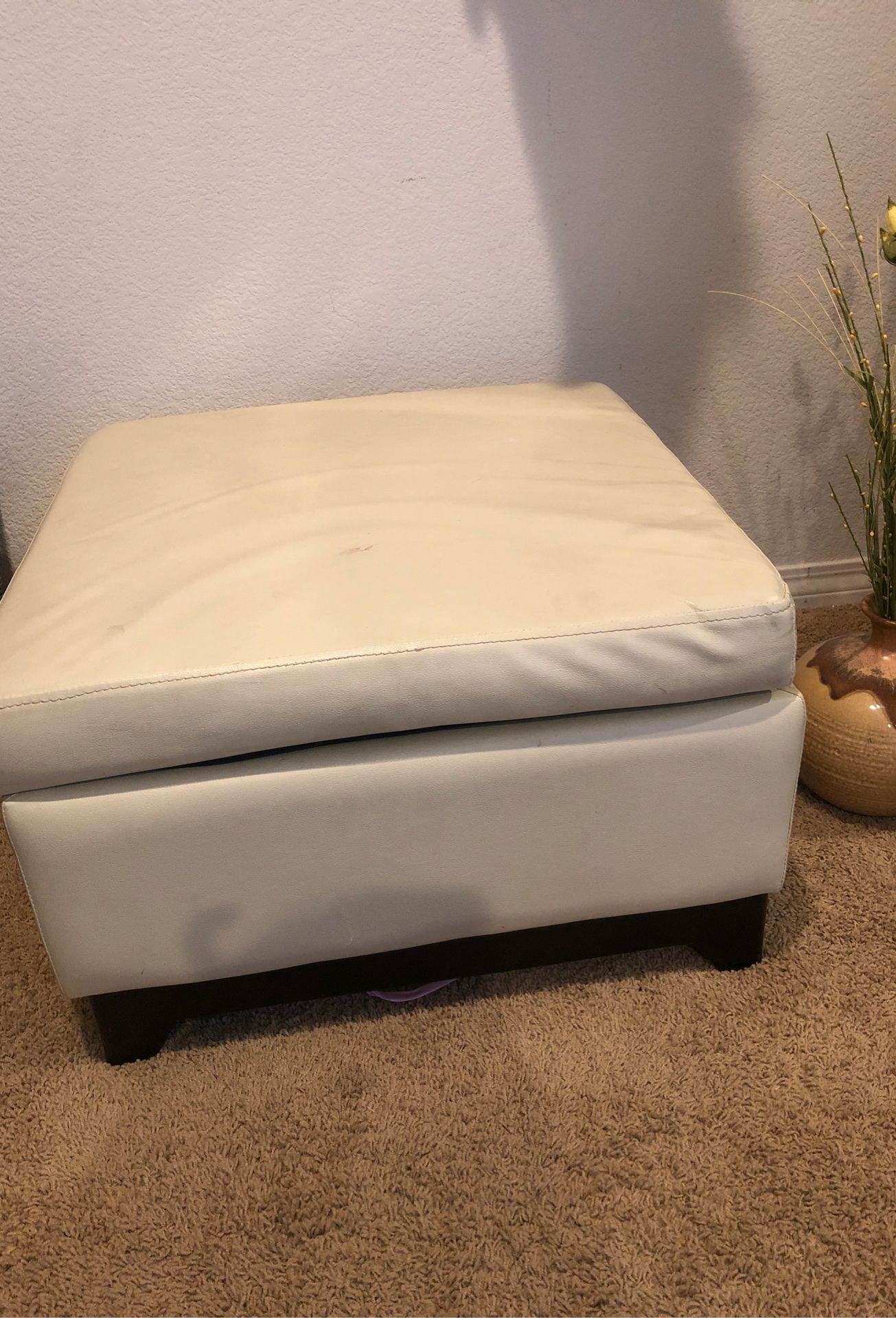 Leather Ottoman