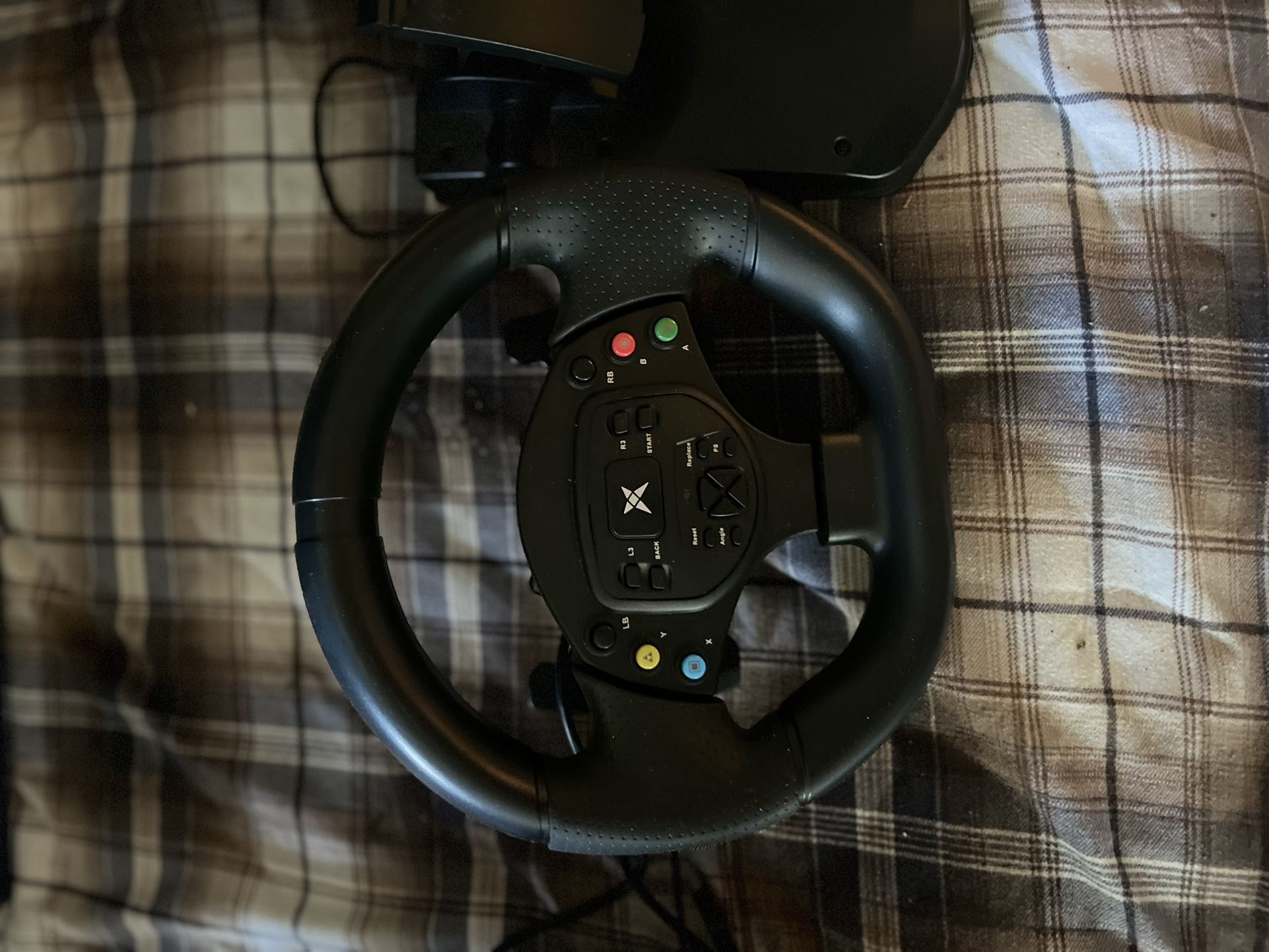 Racing Steering Wheel,shifter,gas Break And Clutch Pedals,