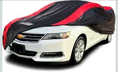 AltoCover Car Cover for Chevy Impala 2000-2020 Waterproof 6-Layer Black/Red