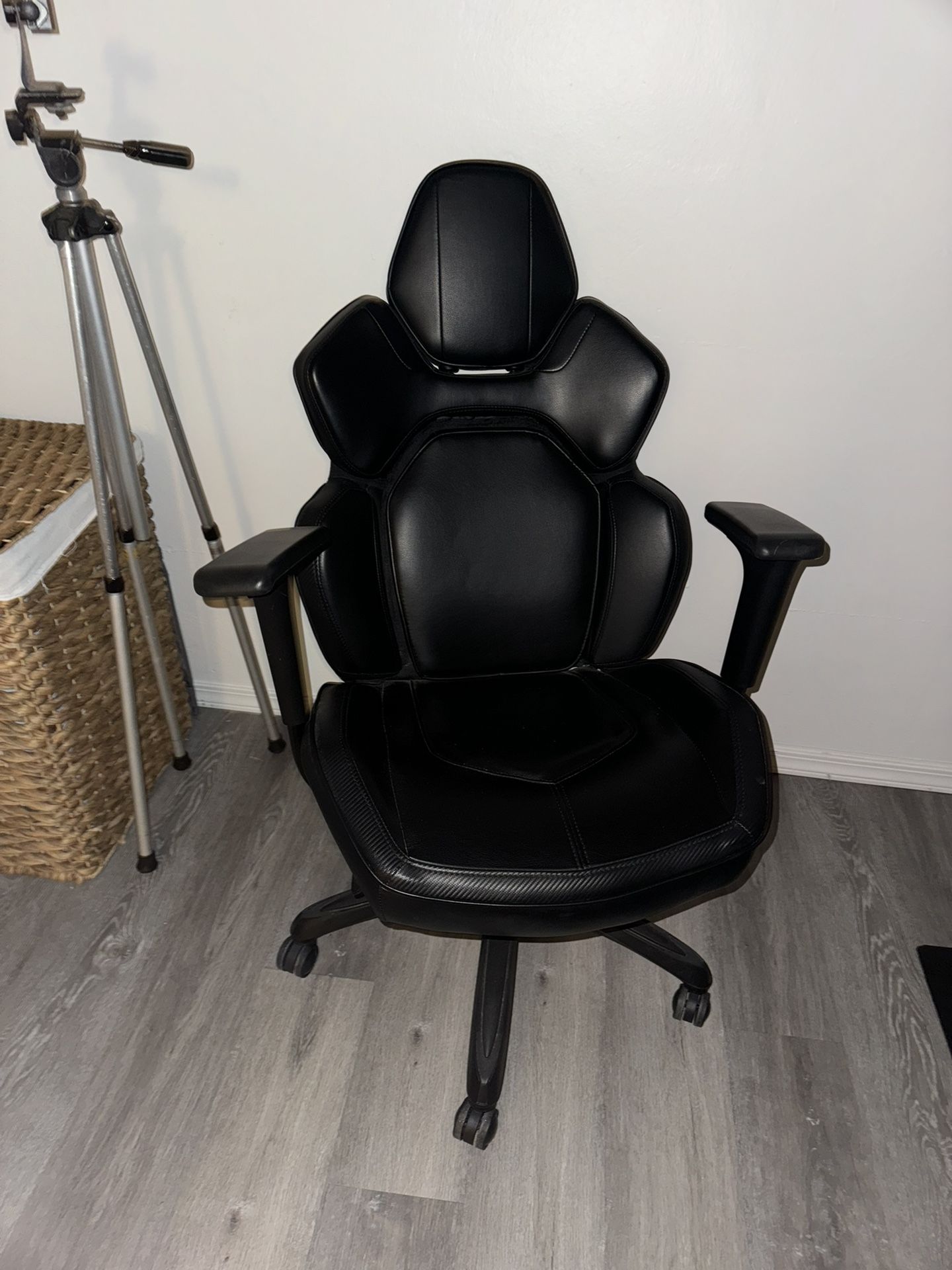 Black Leather Gaming Computer Chair