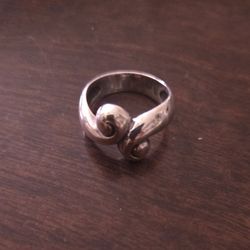 James Avery Double Swirl SILVER Ring