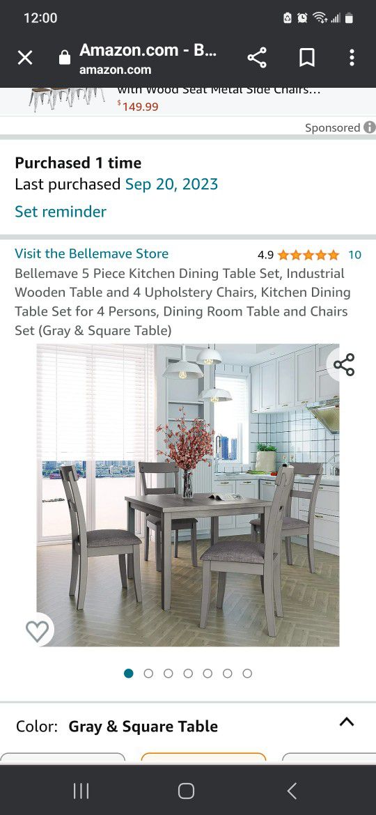 New Kitchen Table for 4